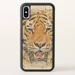 Wild Tiger Sketch - Tiger Photography iPhone X Case