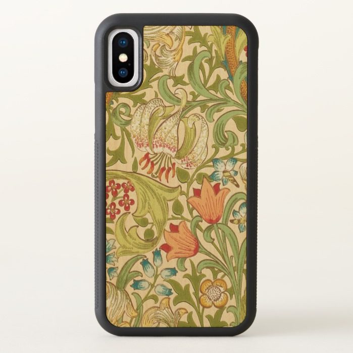 William Morris Golden Lily Vintage Pre-Raphaelite iPhone X Case