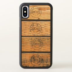 Wood Planks Stamped with "Made in USA" iPhone X Case