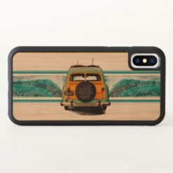 Woody Wave Hawaiian Surf Illustration iPhone X Case