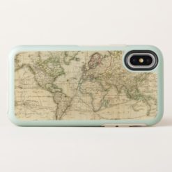 World Hand Colored map OtterBox Symmetry iPhone X Case