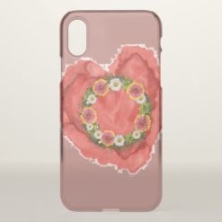 Wreath "Daisy Rose" Apple iPhone X Clearly iPhone X Case