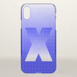 X on the blue and dots iPhone x Case
