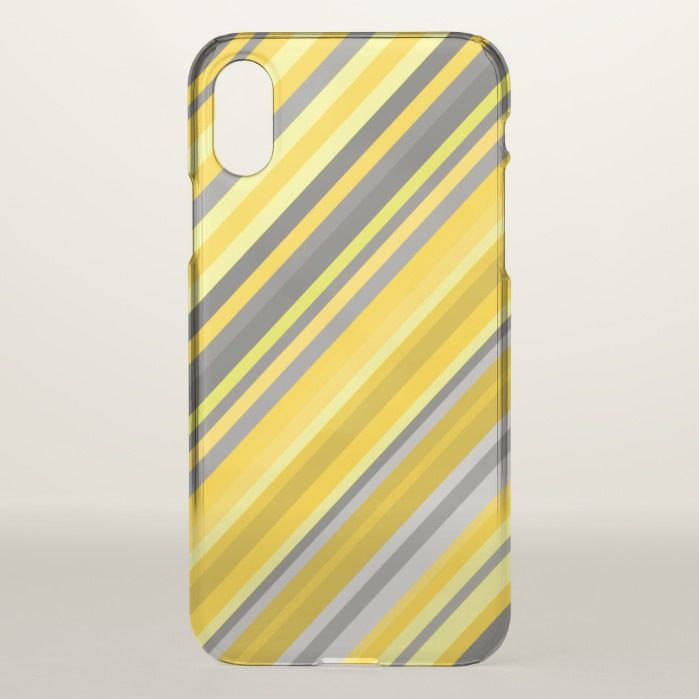 Yellow & Gray Stripes Pattern Phone Case