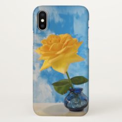 Yellow Rose on Sky iPhone X Case
