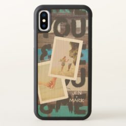 You & Me. Photo Collage of Memories. Beach Wood. iPhone X Case