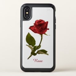 Your Name Single Red Rose Floral Photography Speck iPhone X Case