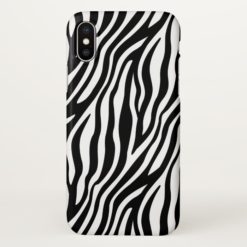 Zebra Print Black And White Stripes Pattern iPhone X Case