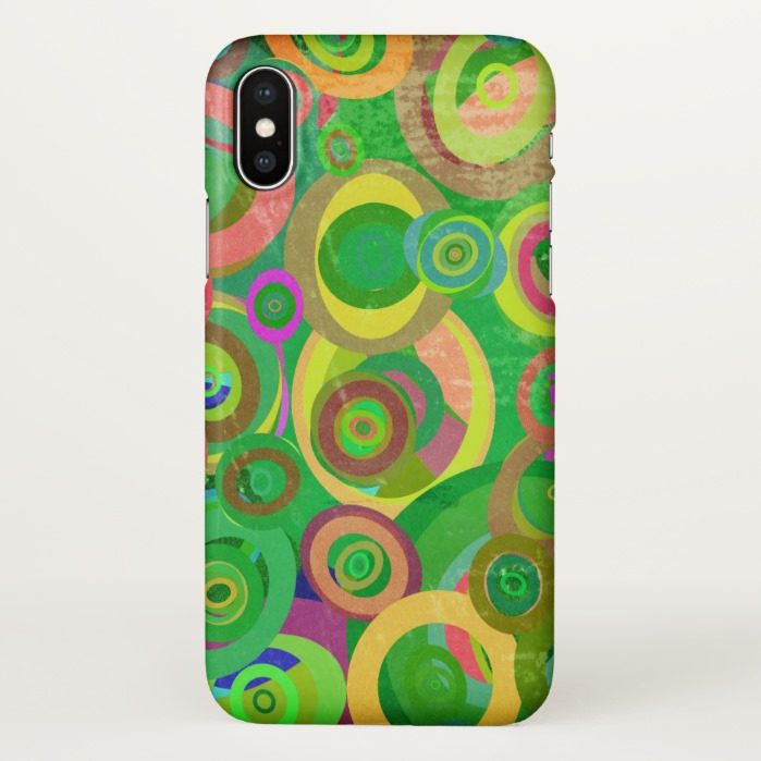 abstract green art iPhone x Case
