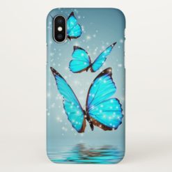 beautiful blue butterflies iPhone x Case