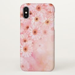 beautiful pink nature flowers art iPhone x Case