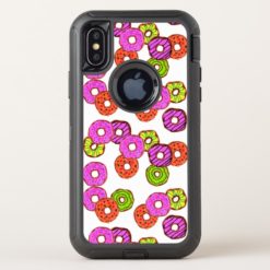 colorful frosted donuts doughnut with sprinkles OtterBox defender iPhone x Case