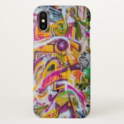 colorful graffiti art iPhone x Case