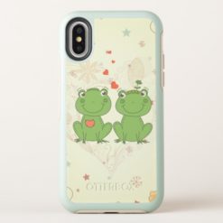 cute frogs in love vector cartoon OtterBox symmetry iPhone x Case