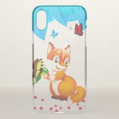 fox and butterfly iPhone x Case