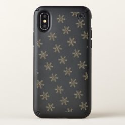 gentle  gold snowflakes speck iPhone x Case