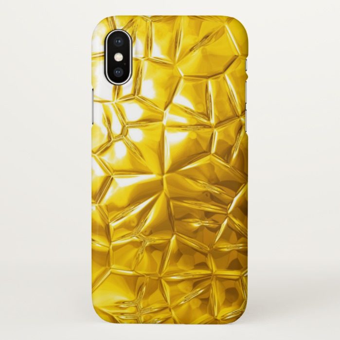 gold yellow textures iPhone x Case