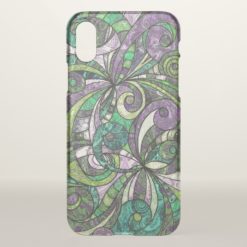 iPhone X Clearly Caserawing Floral
