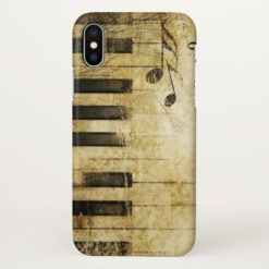 vintage music piano abstract art iPhone x Case