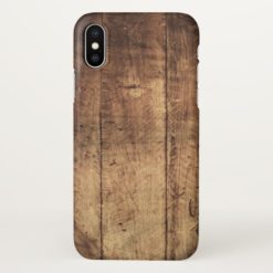 vintage wooden wood nature textures print iPhone x Case